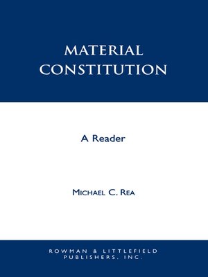 cover image of Material Constitution